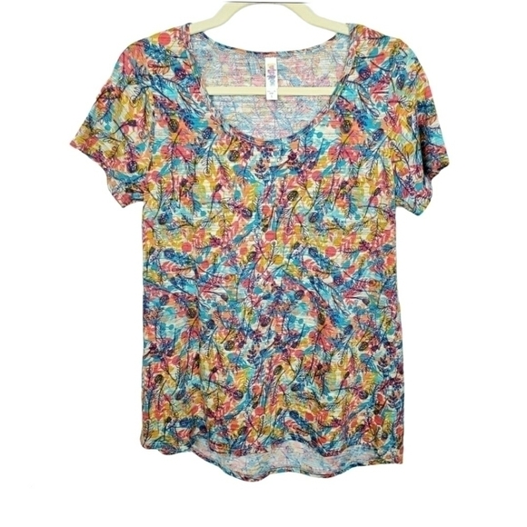 Lularoe sz S Irma top with floral print Tulips - Picture 1 of 4